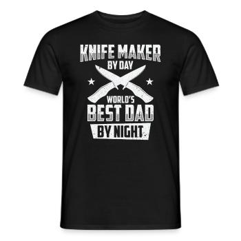 Knifemaking Knife Making Bladesmith Smithing Knife - Men's T-Shirt - black - Front - AI Model Male 178 light (178cm)