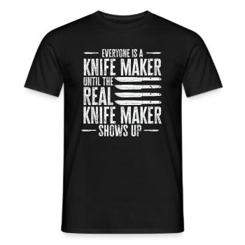 Knifemaking Knife Making Bladesmith Smithing Knife - Men's T-Shirt - black - Front - AI Model Male 178 light (178cm)