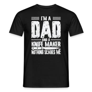 Messer Selbst Schmieden Damast Stahl Schmied - Männer T-Shirt - Schwarz - Vorne - AI Model Male 178 light (178cm)