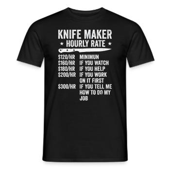 Knifemaking Knife Making Bladesmith Smithing Knife - Men's T-Shirt - black - Front - AI Model Male 178 light (178cm)