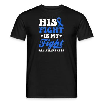 Als Awarenesss His My Fight - Männer T-Shirt - Schwarz - Vorne - AI Model Male 178 light (178cm)