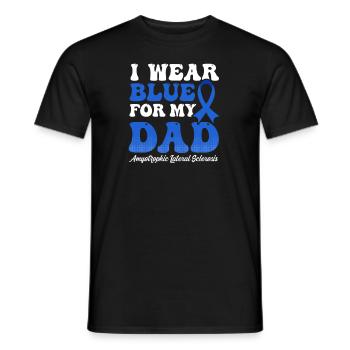 Als Awarenesss Wear Blue For Dad - Männer T-Shirt - Schwarz - Vorne - AI Model Male 178 light (178cm)