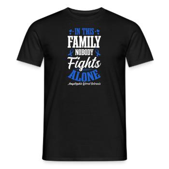 Als Bewusstsein kämpft niemand alleine - Männer T-Shirt - Schwarz - Vorne - AI Model Male 178 light (178cm)