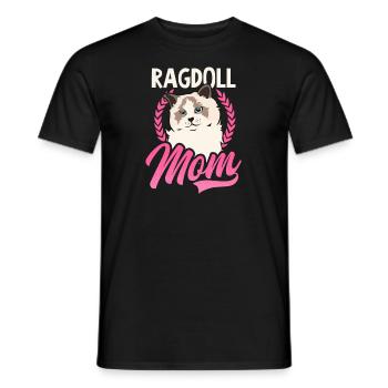 Ragdoll Katze Ragdoll Mama - Männer T-Shirt - Schwarz - Vorne - AI Model Male 178 light (178cm)