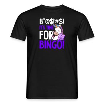 Bingo Queen B*@$!#s Il est temps pour le Bingo - T-shirt homme - noir - Devant - AI Model Male 178 light (178cm)