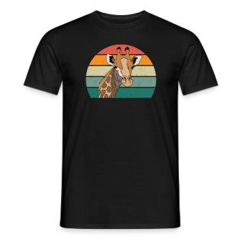 Giraffes Long Neck Spots Fur Africa Giraffe - Men's T-Shirt - black - Front - AI Model Male 178 light (178cm)