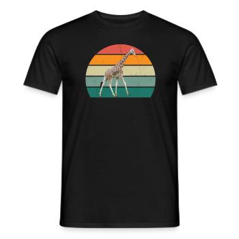 Giraffes Long Neck Spots Fur Africa Giraffe - Men's T-Shirt - black - Front - AI Model Male 178 light (178cm)