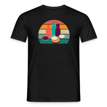 Board game Playing together Board game - Men's T-Shirt - black - Front - AI Model Male 178 light (178cm)