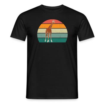 Giraffen langer Hals Flecken, Fell Afrika, Safari - Männer T-Shirt - Schwarz - Vorne - AI Model Male 178 light (178cm)