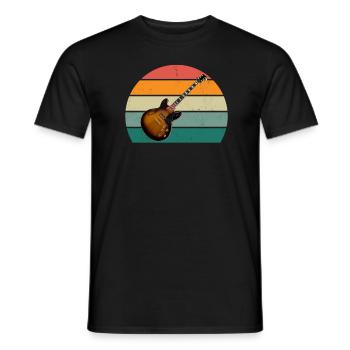 Guitarist Guitarist Guitar Player Bass Guitar - Men's T-Shirt - black - Front - AI Model Male 178 light (178cm)