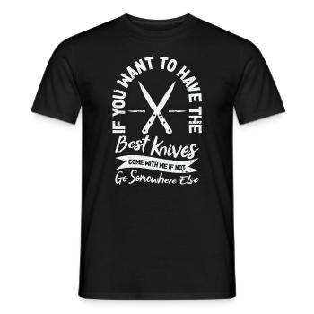 Knifemaking Knife Making Bladesmith Smithing - Men's T-Shirt - black - Front - AI Model Male 178 light (178cm)