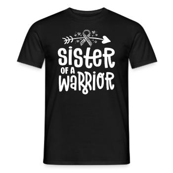 Schwester eines Krieger-Zebras für seltene Krankheiten - Männer T-Shirt - Schwarz - Vorne - AI Model Male 178 light (178cm)