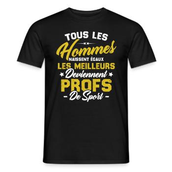 Les meilleurs hommes deviennent profs de sport - T-shirt homme - noir - Devant - AI Model Male 178 light (178cm)