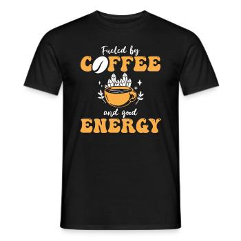 Positive Energy Coffee Energy Healer Coffee Addict - Men's T-Shirt - black - Front - AI Model Male 178 light (178cm)