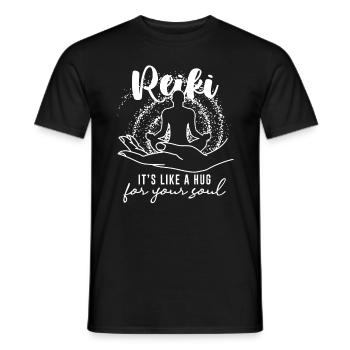 Médecine énergétique Reiki Soul Praticien Énergie - T-shirt homme - noir - Devant - AI Model Male 178 light (178cm)