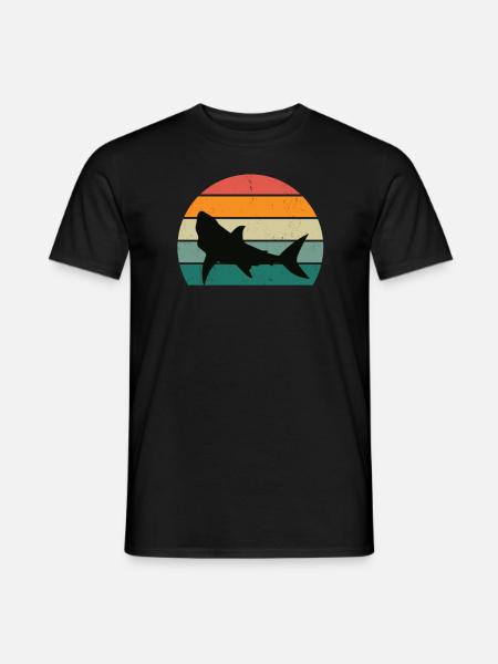 Requin Shark Fin Requin Blanc Requin Baleine Requin Requin - T-shirt homme - noir