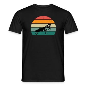 Insects Mantis mantis green Praying mantis - Men's T-Shirt - black - Front - AI Model Male 178 light (178cm)