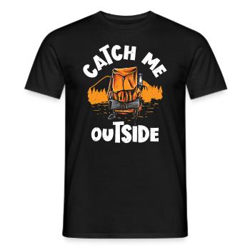 I Love Walking Outside Outdoor Berge Wandern - Männer T-Shirt - Schwarz - Vorne - AI Model Male 178 light (178cm)