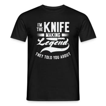 Knifemaking Knife Making Bladesmith Smithing Knife - Men's T-Shirt - black - Front - AI Model Male 178 light (178cm)