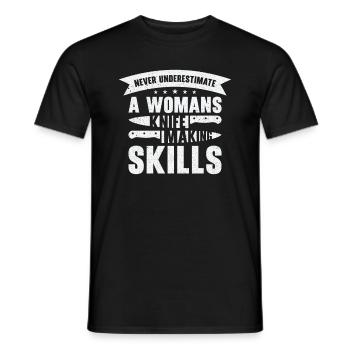 Knifemaking Knife Making Bladesmith Smithing Knife - Men's T-Shirt - black - Front - AI Model Male 178 light (178cm)