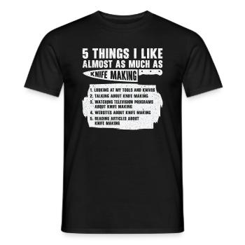 Knifemaking Knife Making Bladesmith Smithing Knife - Men's T-Shirt - black - Front - AI Model Male 178 light (178cm)