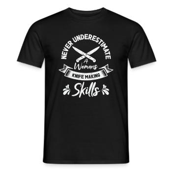 Knifemaking Knife Making Bladesmith Smithing Knife - Men's T-Shirt - black - Front - AI Model Male 178 light (178cm)
