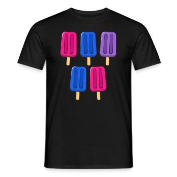 Bisexual Popsicles 4th of July Bisex Bi Subtle - Men's T-Shirt - black - Front - AI Model Male 178 light (178cm)
