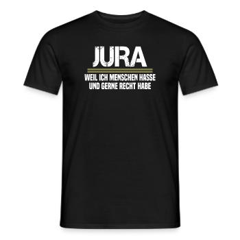 Etudes de droit Examen d’État Avocat Juge - T-shirt homme - noir - Devant - AI Model Male 178 light (178cm)