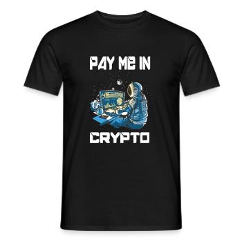 Krypto Crypto Bitcoin Kryptowährung Blockchain Btc - Männer T-Shirt - Schwarz - Vorne - AI Model Male 178 light (178cm)