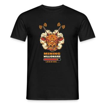 Krypto Crypto Helium Mining HNT Bitcoin Blockchain - Männer T-Shirt - Schwarz - Vorne - AI Model Male 178 light (178cm)