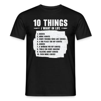 Knifemaking Knife Making Bladesmith Smithing Knife - Men's T-Shirt - black - Front - AI Model Male 178 light (178cm)