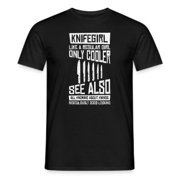 Messer Selbst Schmieden Damast Stahl Schmied - Männer T-Shirt - Schwarz - Vorne - AI Model Male 178 light (178cm)