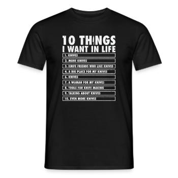 Knifemaking Knife Making Bladesmith Smithing Knife - Men's T-Shirt - black - Front - AI Model Male 178 light (178cm)