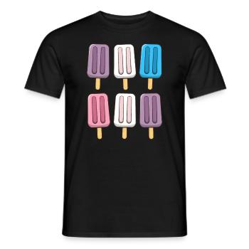 Intersex Flag Popsicles 4th of July Subtle Pride - Men's T-Shirt - black - Front - AI Model Male 178 light (178cm)