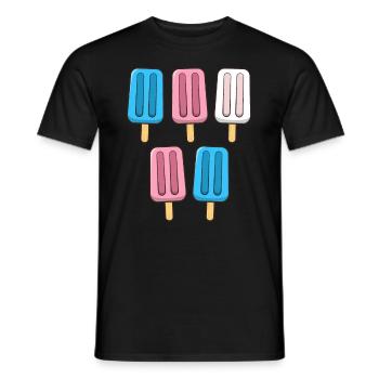 Transgender Popsicles 4th of July Trans Subtle - Men's T-Shirt - black - Front - AI Model Male 178 light (178cm)