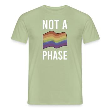 Lgbt Lesbian Rainbow Flag Bisexual Queer - Men's T-Shirt - sage - Front - AI Model Male 178 light (178cm)