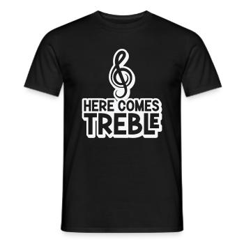 Music Treble Clef Music Symbol Musician - Men's T-Shirt - black - Front - AI Model Male 178 light (178cm)