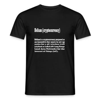 Krypto Crypto Helium Mining HNT Bitcoin Blockchain - Männer T-Shirt - Schwarz - Vorne - AI Model Male 178 light (178cm)