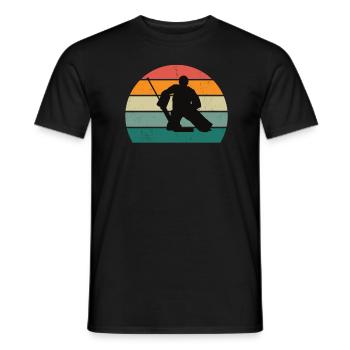 Joueur de hockey hockey sur gazon Hockey sur glace Hockey sur glace Hockey sur glace - T-shirt homme - noir - Devant - AI Model Male 178 light (178cm)