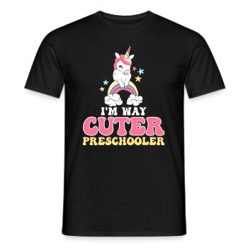 Preschool Kids Back to School Way Cuter for Girls - Men's T-Shirt - black - Front - AI Model Male 178 light (178cm)
