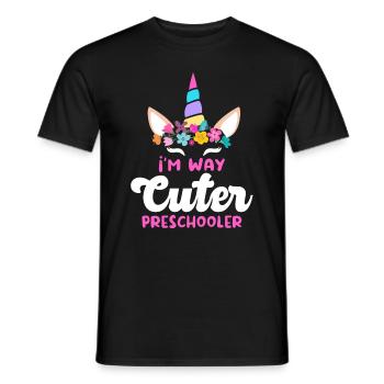 Preschool Kids Back to School Way Cuter for Girls - Men's T-Shirt - black - Front - AI Model Male 178 light (178cm)