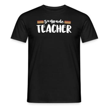 Retro 5. Klasse Lehrer Fifth Matching 70s Back - Männer T-Shirt - Schwarz - Vorne - AI Model Male 178 light (178cm)
