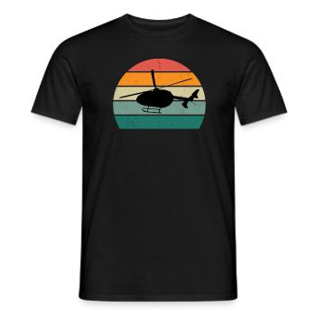 Pilot Pilot helicopter flight rotor helicopter - Men's T-Shirt - black - Front - AI Model Male 178 light (178cm)