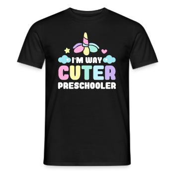 Enfants d’âge préscolaire Retour à l’école Way Cuter pour les filles - T-shirt homme - noir - Devant - AI Model Male 178 light (178cm)