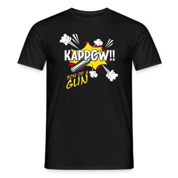 Kappow Bullets Gun Explosion Big bang Aesthetic - Men's T-Shirt - black - Front - AI Model Male 178 light (178cm)