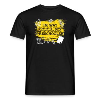 Les enfants d’âge préscolaire retour à l’école beaucoup plus cool pour les garçons - T-shirt homme - noir - Devant - AI Model Male 178 light (178cm)