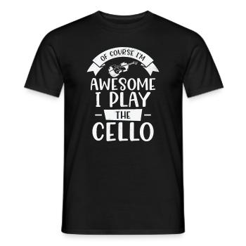 Musik Cello Instrument Klassische Musik Cellist - Männer T-Shirt - Schwarz - Vorne - AI Model Male 178 light (178cm)