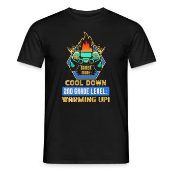Enfants Retour à l’école Mode Joueur 2ème Année Niveau - T-shirt homme - noir - Devant - AI Model Male 178 light (178cm)