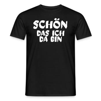 Schön das ich da bin - Männer T-Shirt - Schwarz - Vorne - AI Model Male 178 light (178cm)