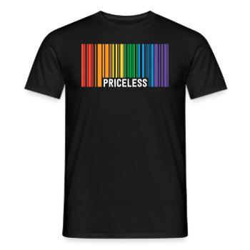 Inestimable LGBT Barcode Pride Gay Lesbienne Subtile - T-shirt homme - noir - Devant - AI Model Male 178 light (178cm)